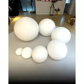 Esfera De Vidro Branco Leitosa Diâmetro 42cm Para Lustres