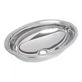 Cuba Lavabo Oval 36x26cm Média Inox 304 - Tecnocuba