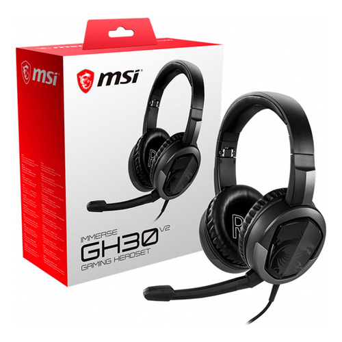 Auriculares Gamer Msi Immerse Gh30 V2 Pc C/micrófono Pcreg Color Negro