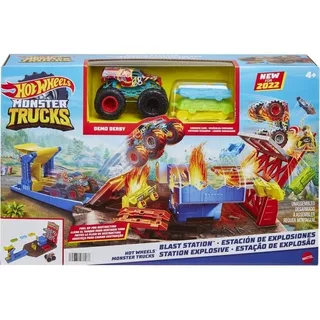 Hot Wheels Monster Trucks Estação Explosão - Mattel