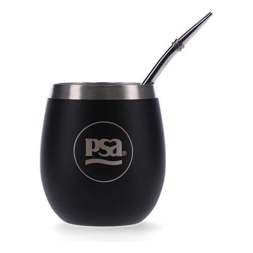 Mate/vaso Térmico Acero Inoxidable | Negro | Psa