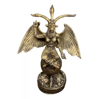 Estátua Baphomet 18 - Decoração Resina Dourado