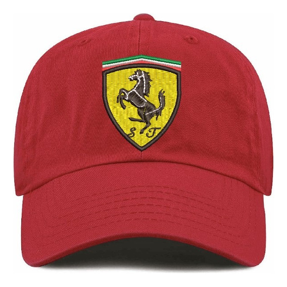 Gorro Jockey Visera Curva Scuderia Ferrari F1 Bordado