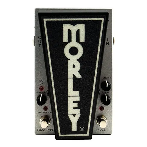 ●日本正規品● Pedal de efeito Morley 20/20 Power Fuzz Wah prateado ギター