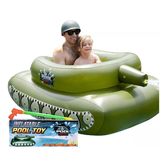 Tanque Inflable Flotador Para Albercas Con Lanzador De Agua