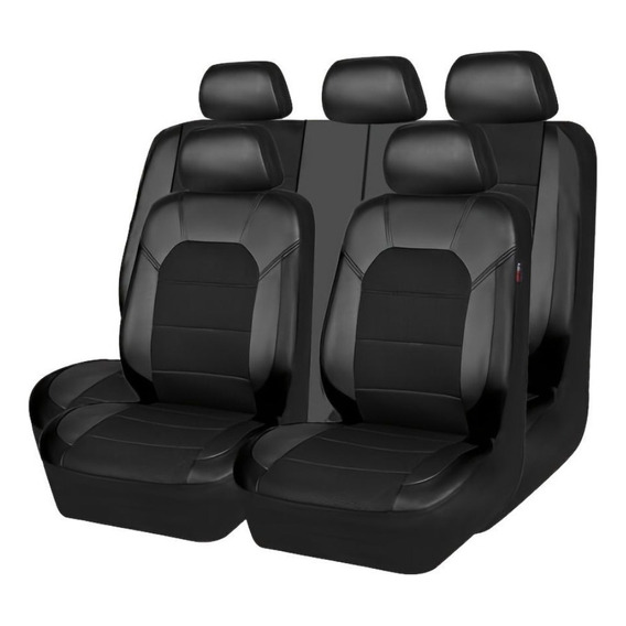 Funda De Asiento De Coche De Piel Artificial De 9 Piezas Con