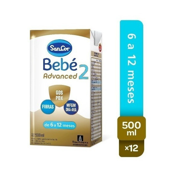 Sancor Bebe Advanced Formula Etapa 2 Brick 12 Unid X 500 Ml