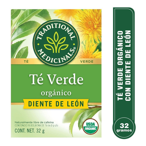 Té Traditional Medicinals Verde Con Diente De León 24g