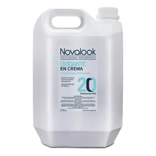  Oxidante En Crema Novalook Con Keratina 20 Volumenes 5 Litro Tono