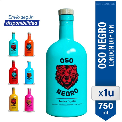 Oso Negro London Dry gin - 750 mL - Unidad - 1