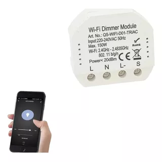 Modulo Wifi Dimmer Interruptor Relay Control Luz Tuya Alexa