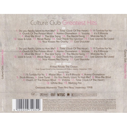 Culture Club Greatest Hits Cd + Dvd Importado