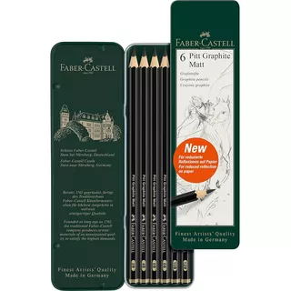 Juego De Lápices Faber-castell Pitt Graphite Matte, Lata Met