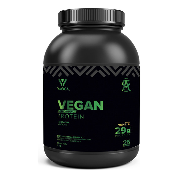 Suplemento En Polvo Yaoca Proteina Vegana + Creatina 1 Kg Sabor Vainilla