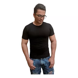 Camisa Slim Básica Camiseta Gola Redonda Manga Curta Sjons