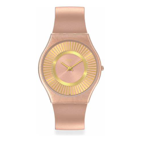 Reloj Swatch Tawny Radiance De Silicona Beige Ss08c102