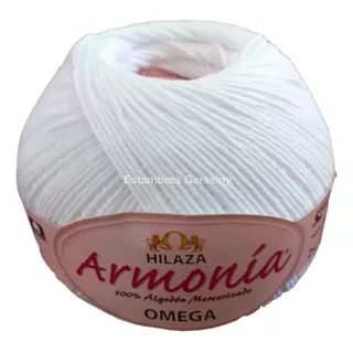 Hilaza Armonía 100g Algodón Mercerizado Omega Color Blanco