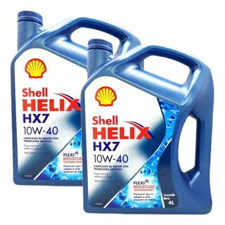 2 Bidones Shell Helix Hx7 10w40 X4l Semisintetico + Envio