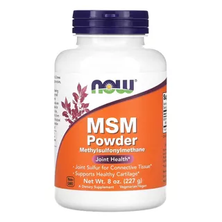 Msm Powder Now Foods 227g Joint Para Articulações Cartilagem Sabor Sem Sabor