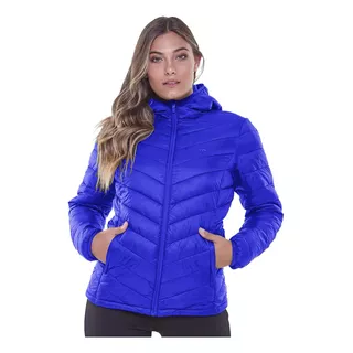 Campera Mujer Montagne Linkay Azul  Abrigada Y Ultraliviana