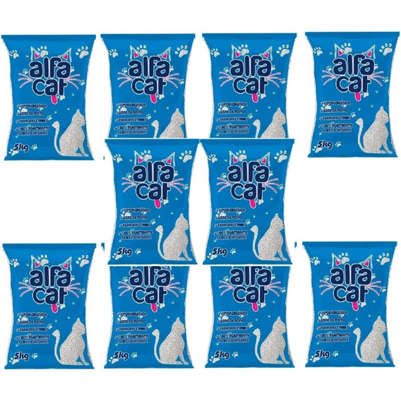 Arena Para Gato Alfa Cat Premium Pack 10 Bolsas De 6kg