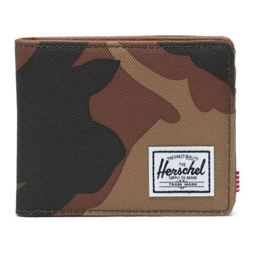 Billetera Herschel Hank color woodland camo de poliéster 600d - 3.5" x 4.4" x 0.5"