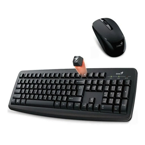 Kit Combo Teclado Y Mouse Inalámbricos Genius Km-8100 Color del mouse Negro Color del teclado Negro