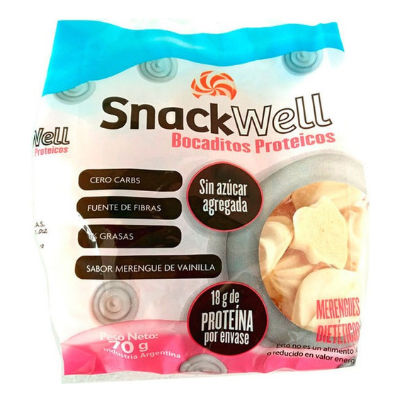 Snack Well Merengue Proteico Sin Azucar X 70 Gr