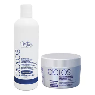 Portier Ciclos Shampoo 500ml + B-tox Violet Máscara 250g
