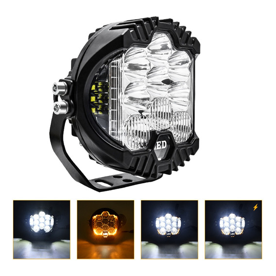 Faros Led Superpotente Redondos 90w 5'' Tipo Baja Luz Blanca