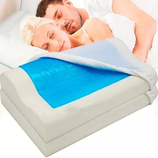 2 Almohadas Memory Gel Duo Ortopédicas Indeformables + Funda