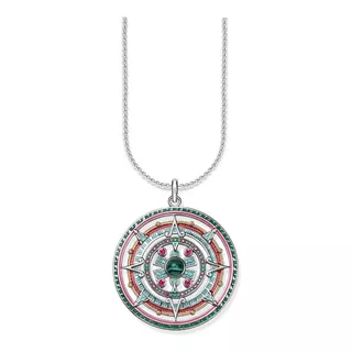 Collar Hombre Caballero Dije Amuleto Azteca Cristal Zirconia