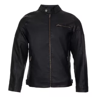 Chamarra Vinipiel Hombre Biker Moda