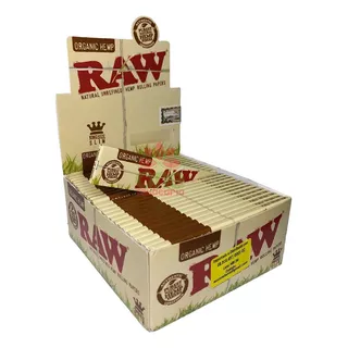 Seda Raw Organic King Size Slim Com 50 Livretos Sabor Sem Sabor