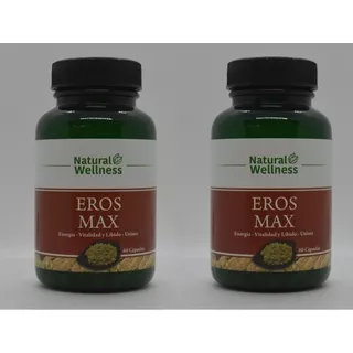 Eros Max. Natural Wellness. 60 Cápsulas. Pack 2 Frascos 