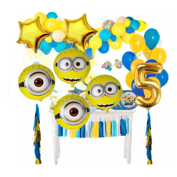 Pack De Globos 136 Piezas Minions Arma La Deco !!