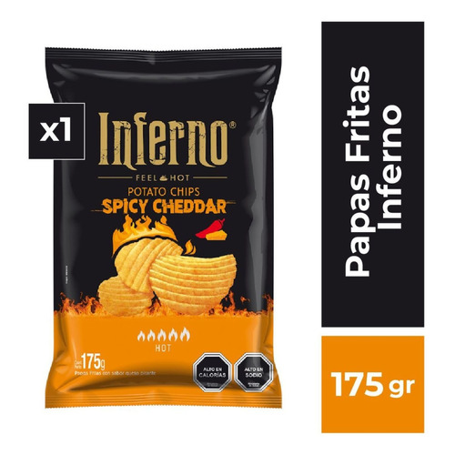 Papas Fritas Inferno Spicy Cheddar 175 G