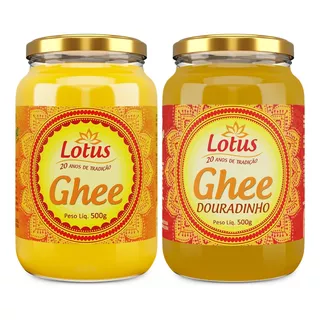 Manteiga Ghee Lotus 500g - Zero Lactose - Kit 2 Ghees