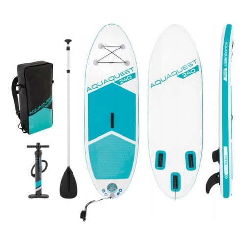 Tabla Bodyboard Inflable Aqua Quest 240 Playa 244cm Intex Mm