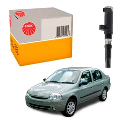  1 Bobina Ignição Ngk Clio Sedan 1.6 16v K4m 1998 A 2002