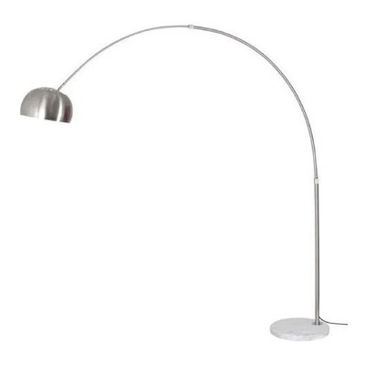 Lampara De Pie Arco Rock Xl Base Marmol Blanco Apto Led Cie