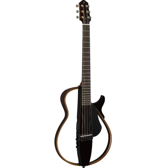 Guitarra Electroacústica Yamaha Silent Cuerdas De Acero Translucent Black Con Funda