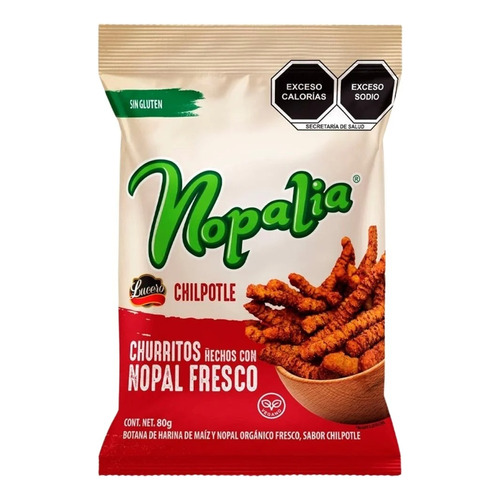 7 Pack Churrito De Nopal Chipotle Nopalia 80