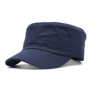 Kepi Quepi Ripstop Negro Azul Liso Regulable