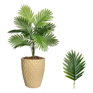 Planta Artificial Palmeira Com Vaso Polietileno Cores