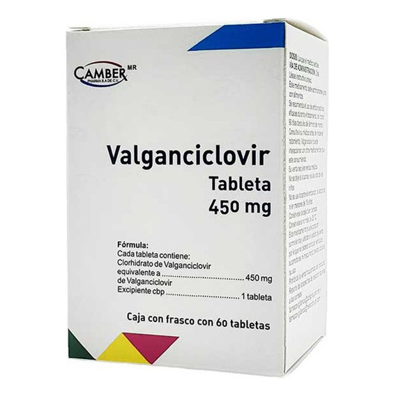 Valganciclovir Camber Antiviral 450 Mg 60 Tabletas