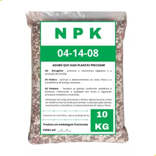 Adubo 04 14 08 Npk - 10kg Fertilizante N Potássio C/ Ureia