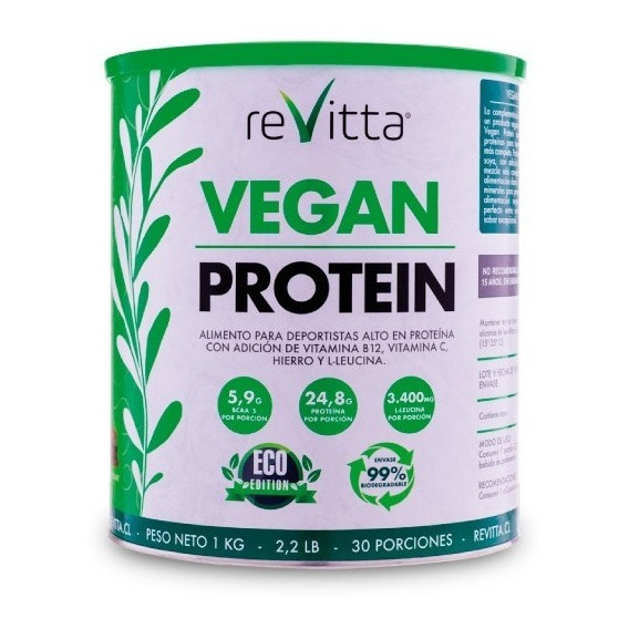 Proteina Vegana Vegan Protein 1 Kg. 30 Servicios Revitta