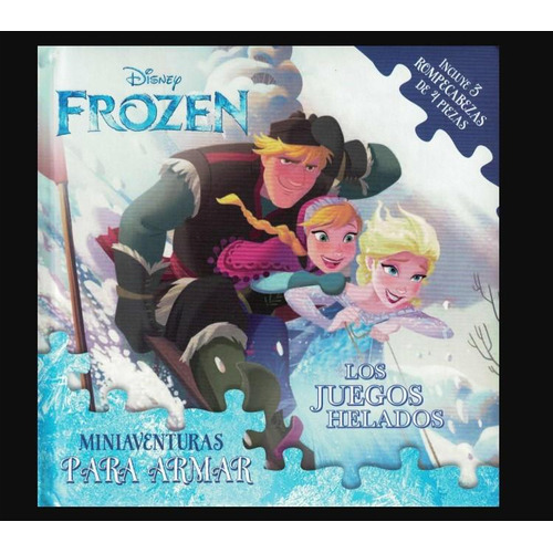 Libro Infantil Frozen Los Juegos Helados Con Rompecabezas