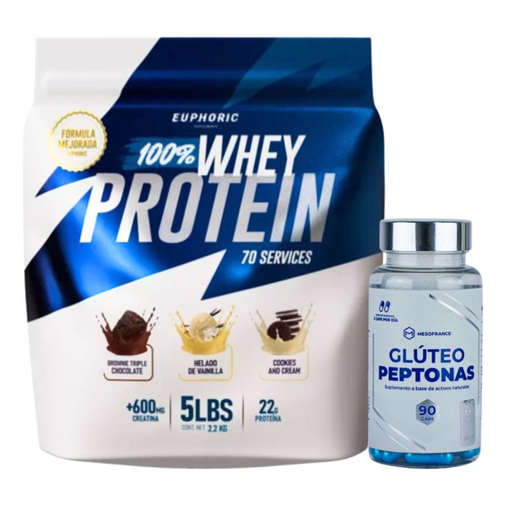 Kit Proteína 100% Whey 2.2kg + Glúteo Peptonas De Colágeno